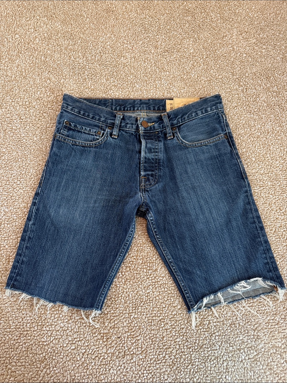 Hollister Dark Blue Denim Cutoff Shorts